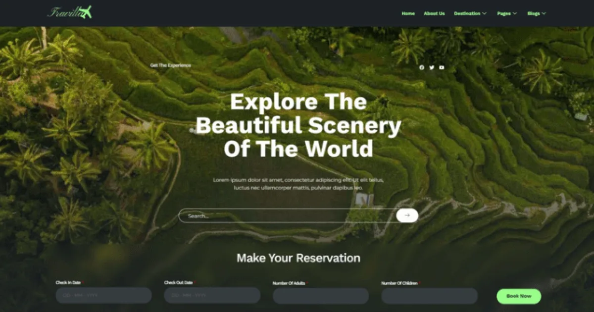 Travilla – Travel & Accommodation Elementor Template Kit