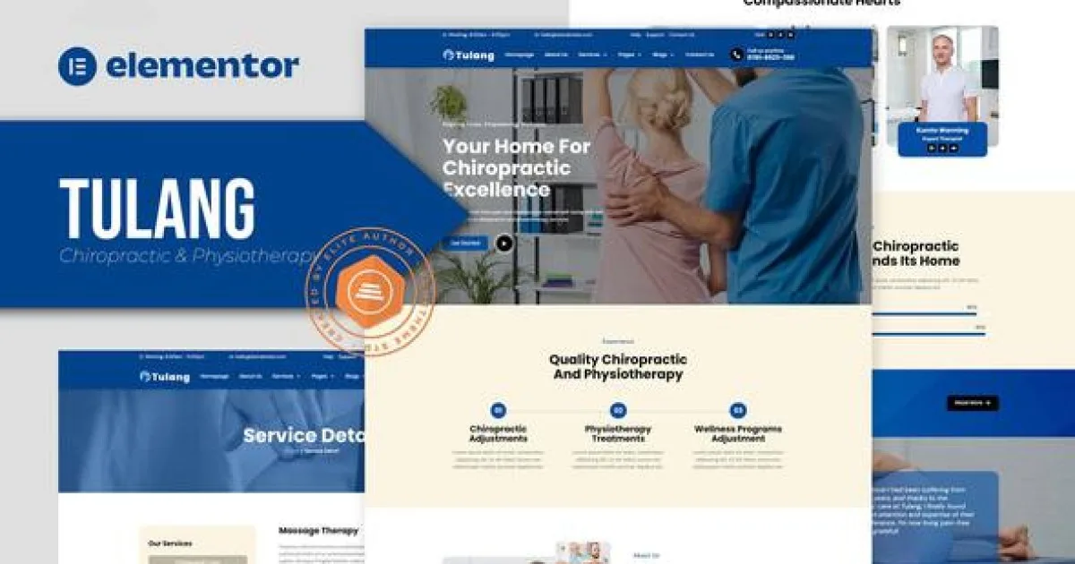 Tulang – Chiropractic & Physiotherapy Elementor Pro Template Kit