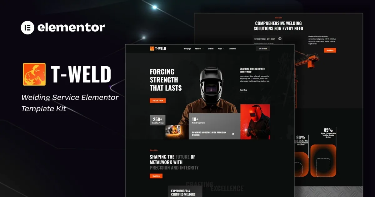 Tweld – Welding Service Elementor Template Kit