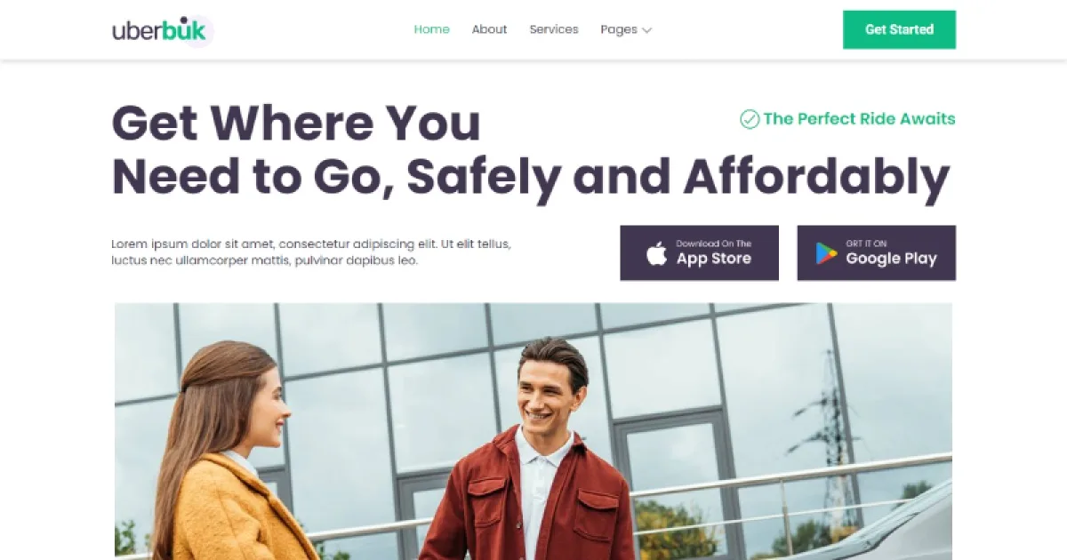 Uberbuk – Taxi Company & Online Cab Service Elementor Template Kit