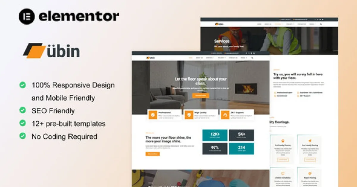 Ubin – Flooring Service Elementor Template Kit