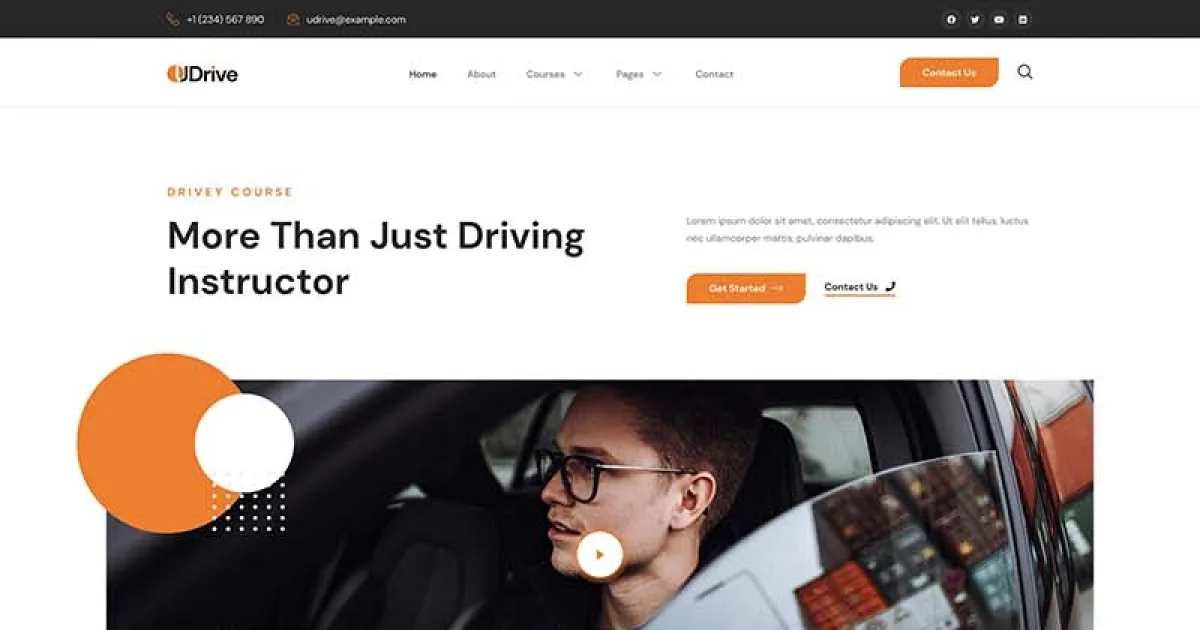 Udrive – Driving School Elementor Template Kit