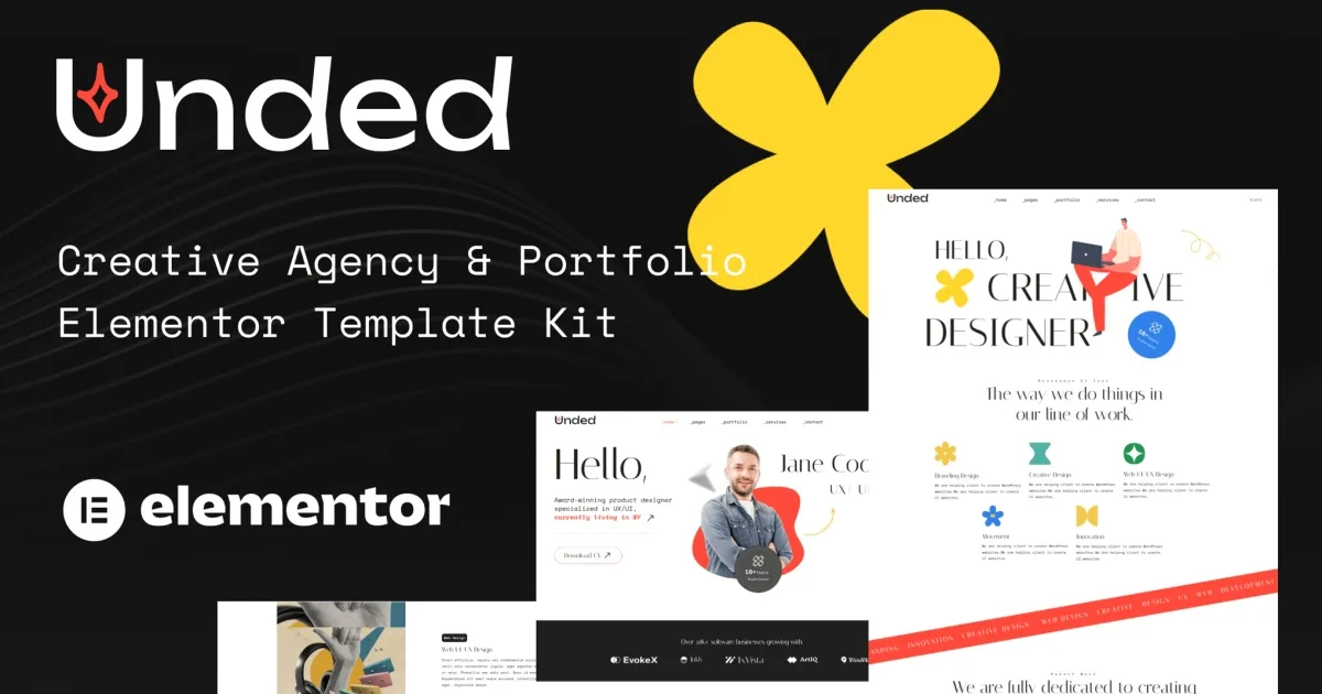 Unded – Creative Agency & Portfolio Elementor Template Kit