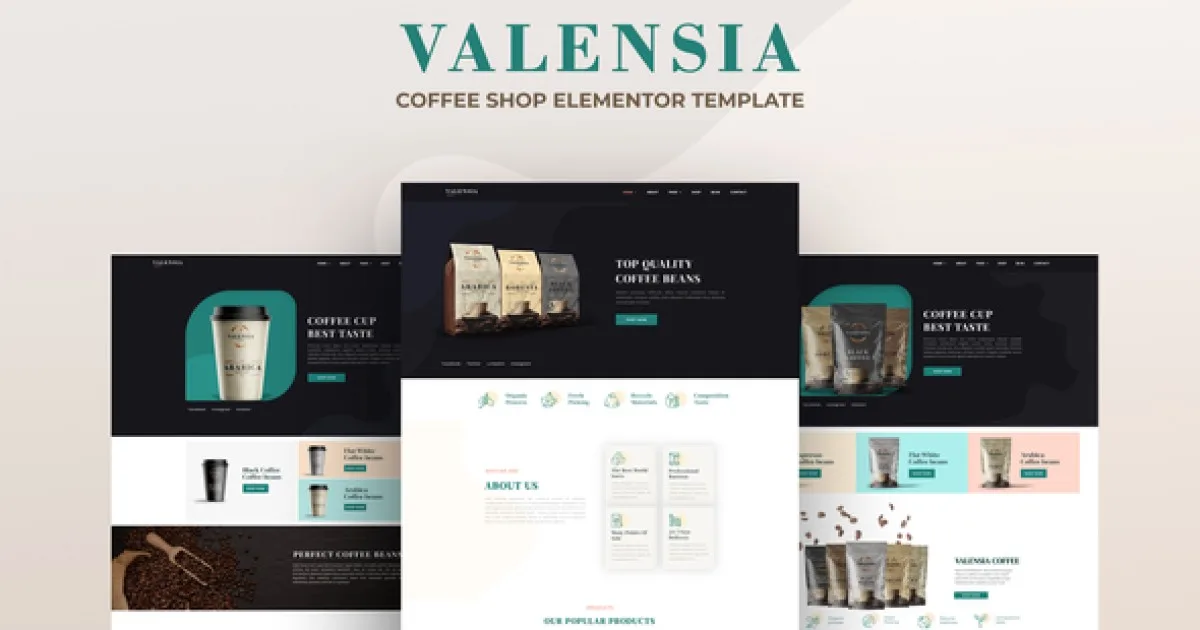 Valensia | Coffee Shop Elementor Template Kit