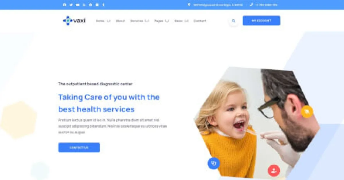 Vaxi – Covid-19 Vaccination & Health Services Elementor Template Kit