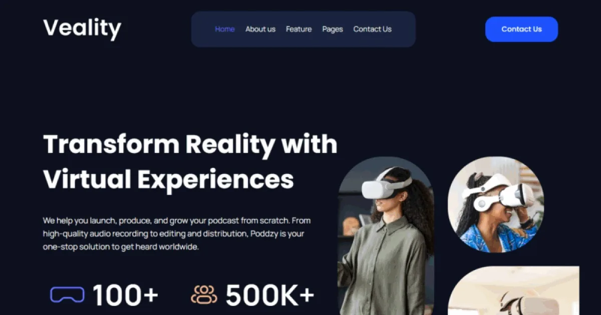 Veality – Virtual Reality Service Elementor Template Kits