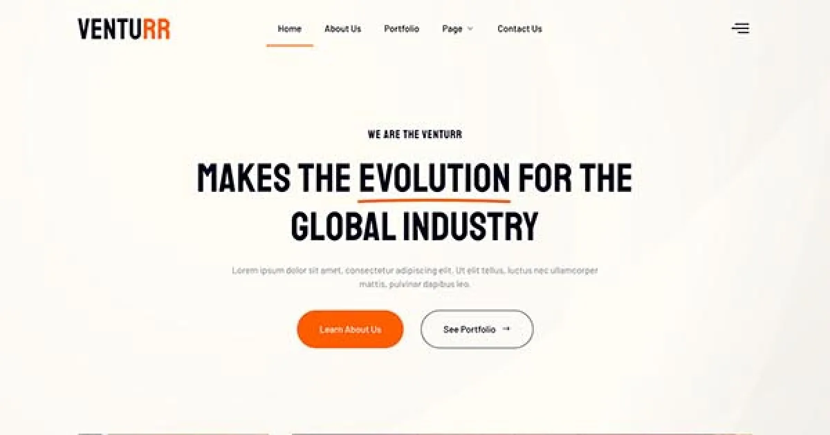 Venturr – Venture Capital & Investment Elementor Template Kit