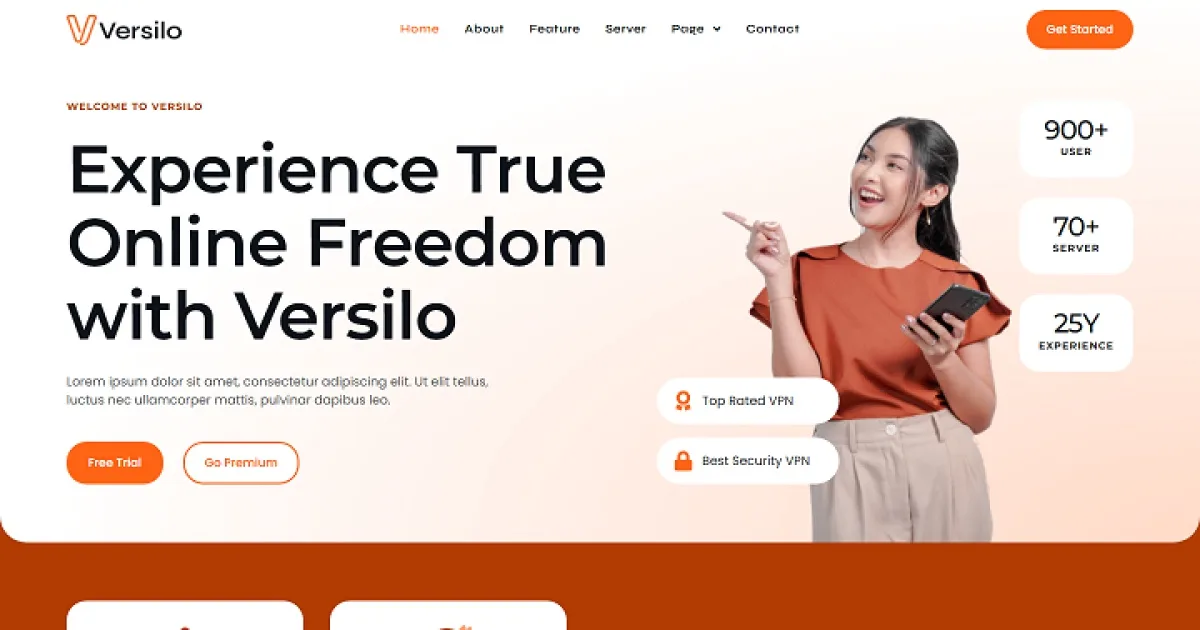 Versilo – VPN Service & Proxy Security Elementor Template Kit