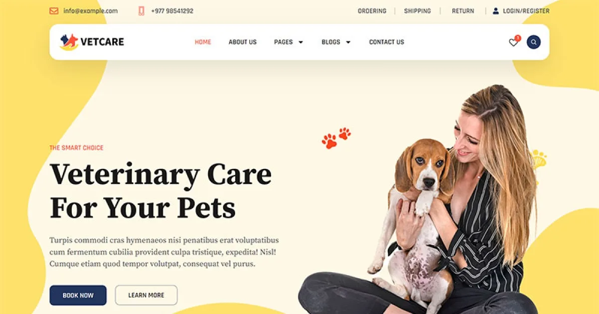 Vetcare – Pet Care & Veterinary Elementor Pro Template Kit