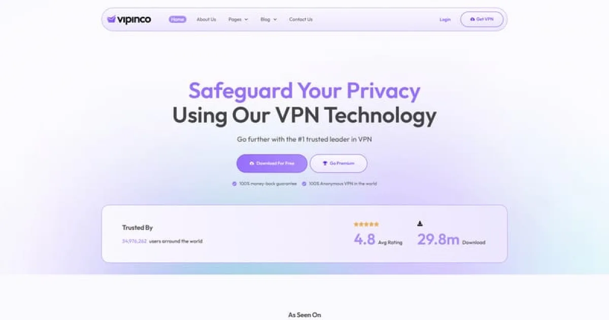Vipinco – VPN Proxy Security Elementor Pro Template Kit