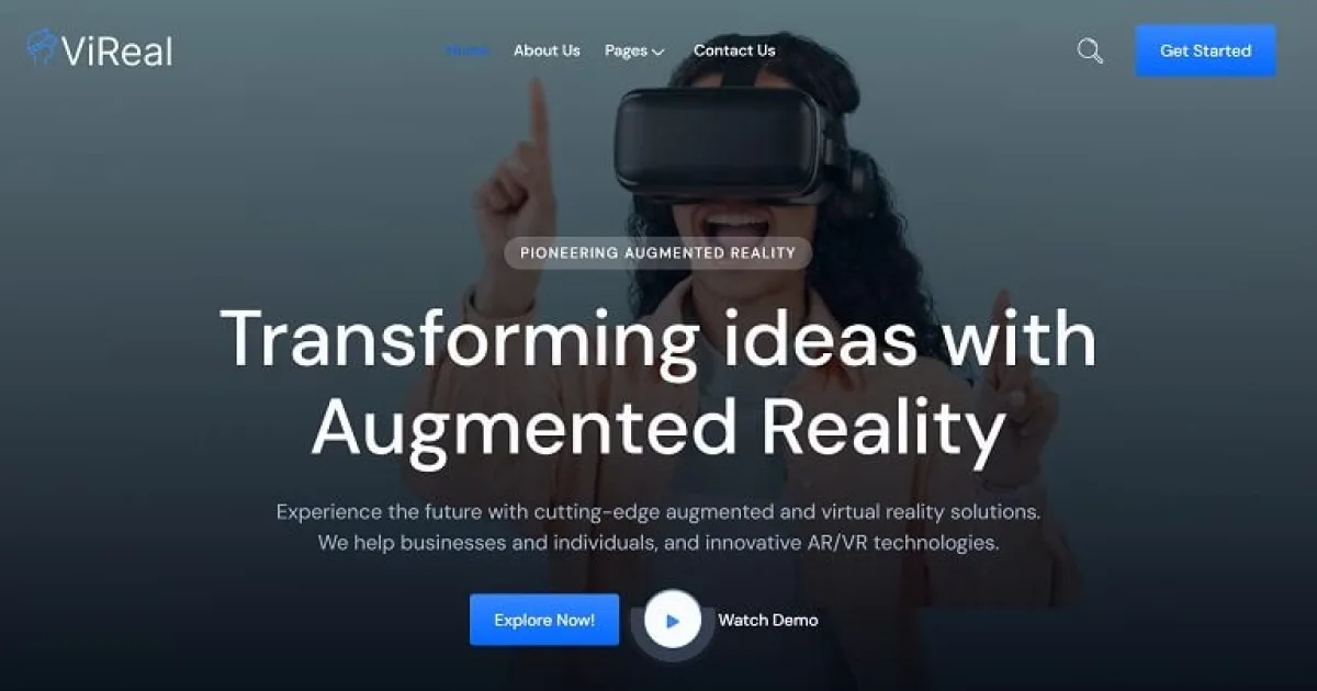 Vireal – Augmented & Virtual Reality Services Elementor Template Kit