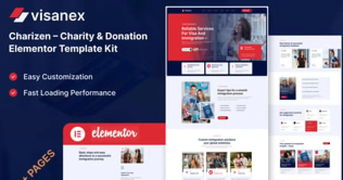 VisaPlan – Immigration and Visa Consulting Elementor Template Kit - Official Release Preview