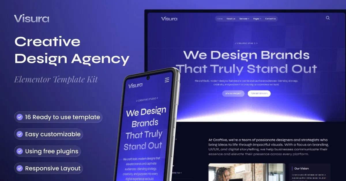 Visura – Creative Design Agency Elementor Template Kit