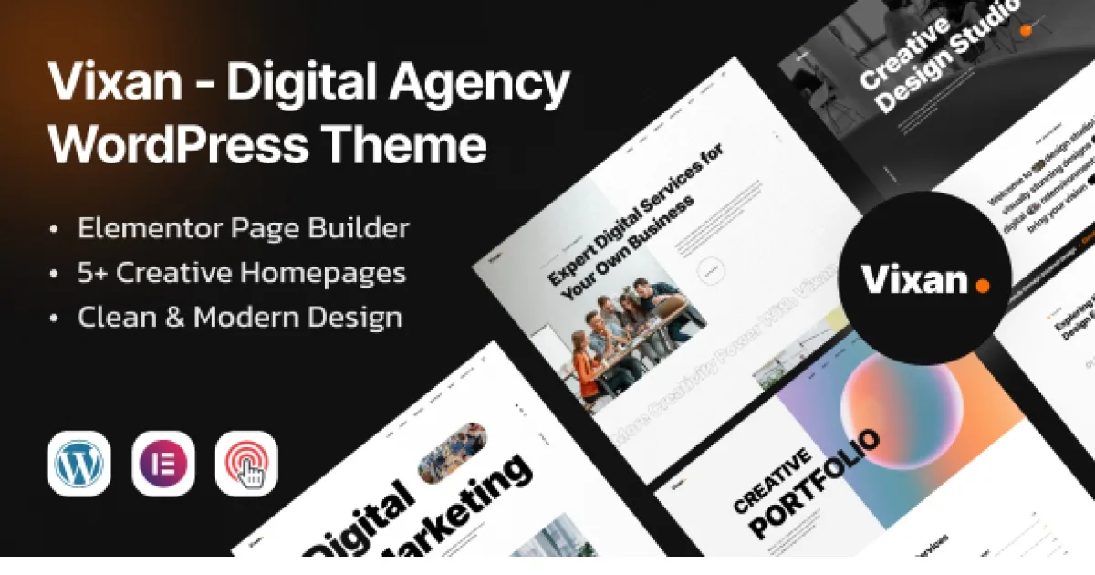 Vixan – Digital Agency Portfolio Elementor WordPress Theme