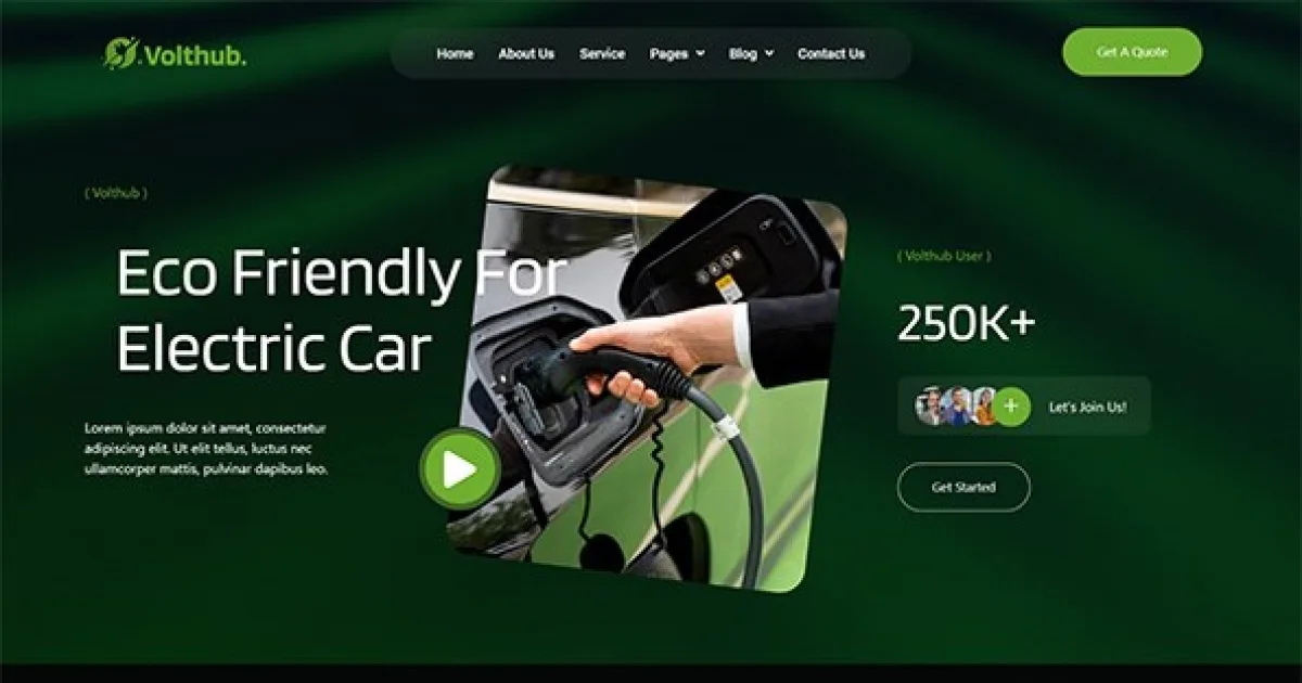 Volthub – EV Charging Station Elementor Template Kit