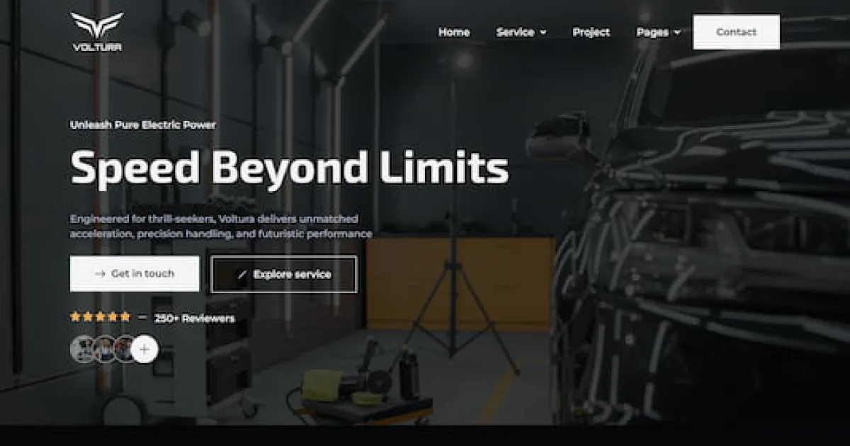 Voltura – Automotive Car Services Elementor Template Kit