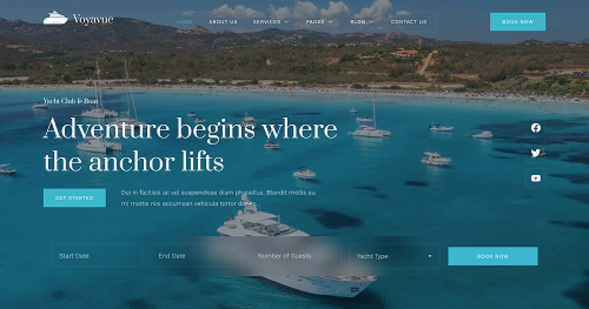 Voyavue – Yacht Club & Boat Rental Elementor Template Kit