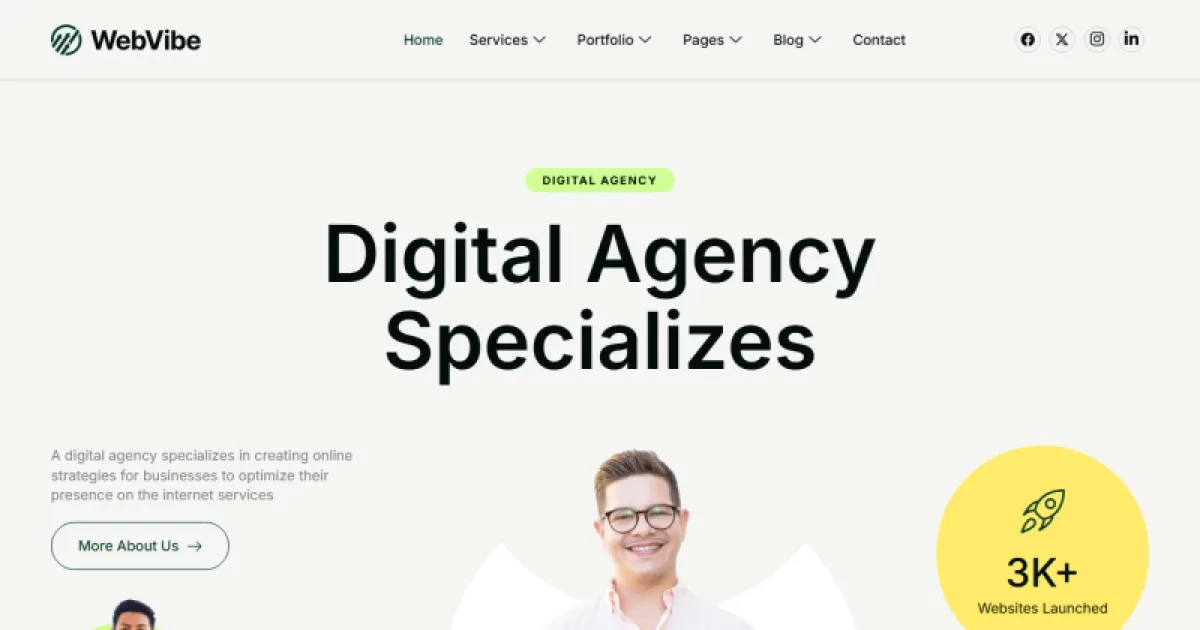 Webvibe – Digital Agency Elementor Template Kit