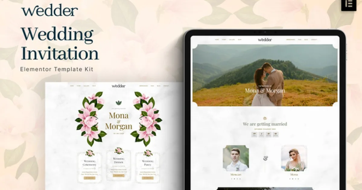 Wedder – Wedding Invitation Elementor Template Kit