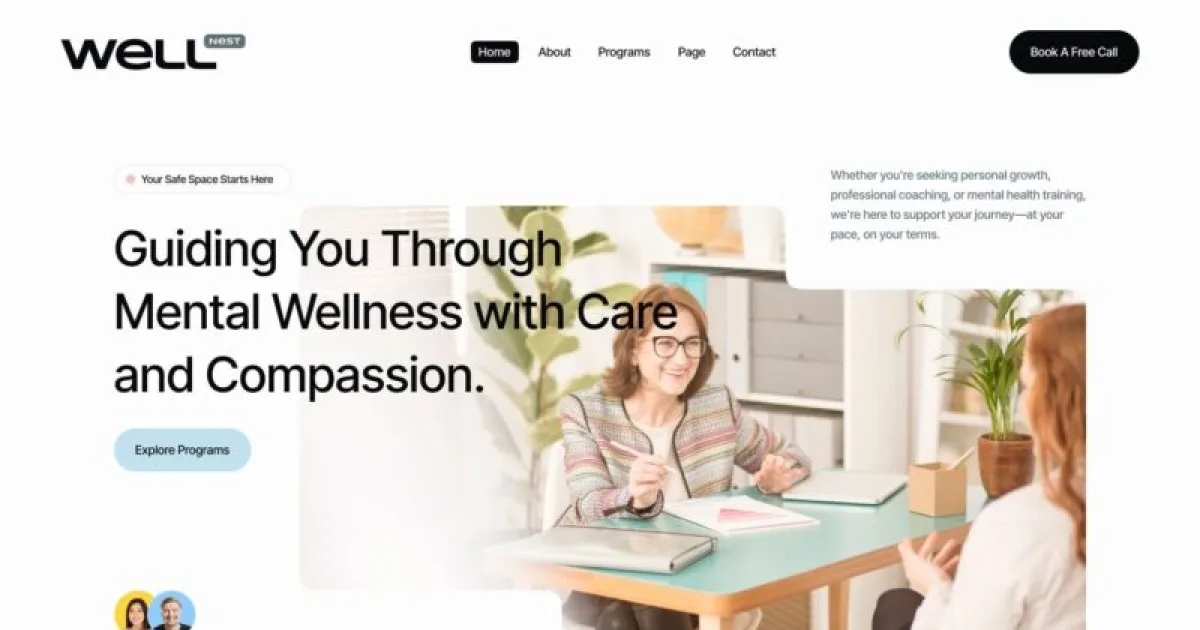 Well – Mental Health & Coaching Elementor Template Kit