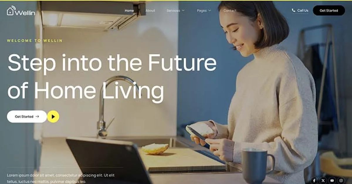 Wellin – Smart Home Automation Elementor Template Kit