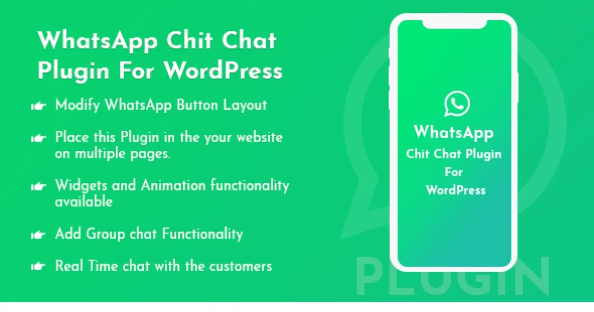 WhatsApp Chit Chat Plugin – Plugin For WordPress - Official Release Preview