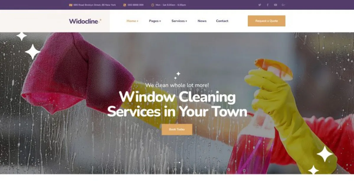 Widocline – Professional Window Cleaning Services Template Kit