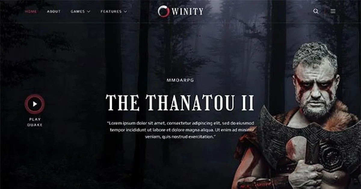 Winity – Game Publisher & eSports Elementor Template Kit