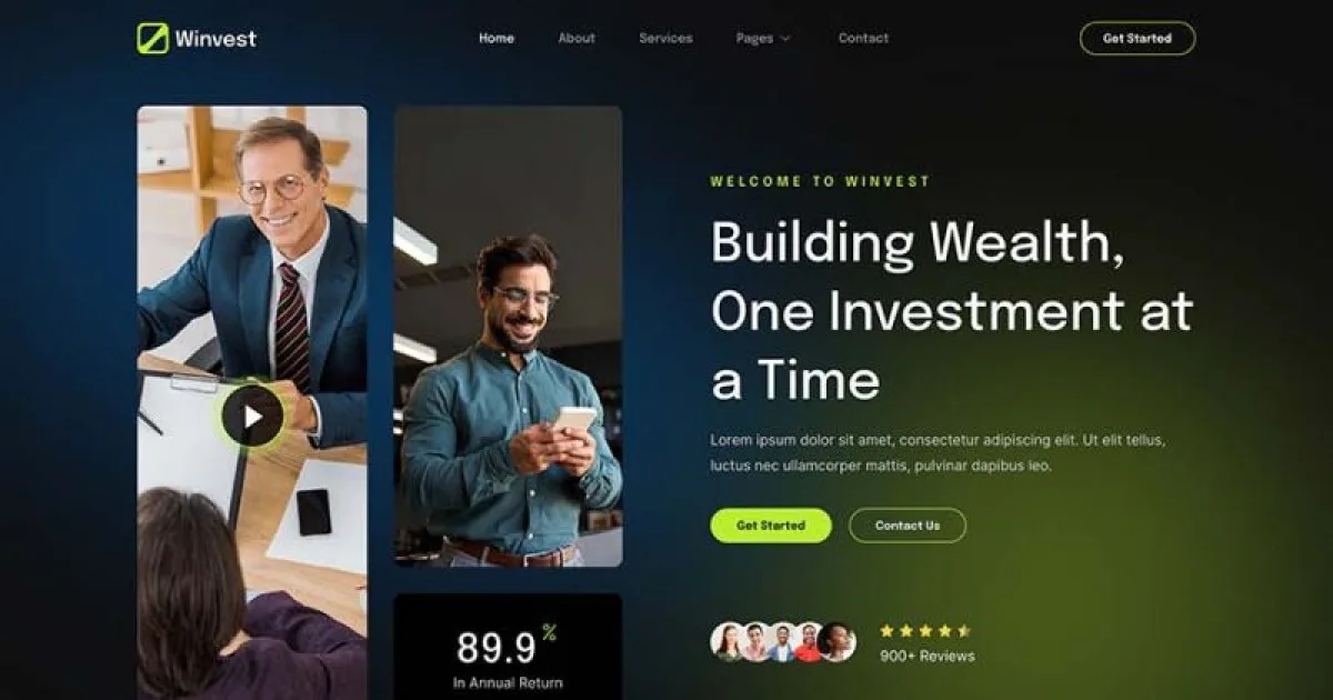 Winvest – Finance & Investment Elementor Template Kit
