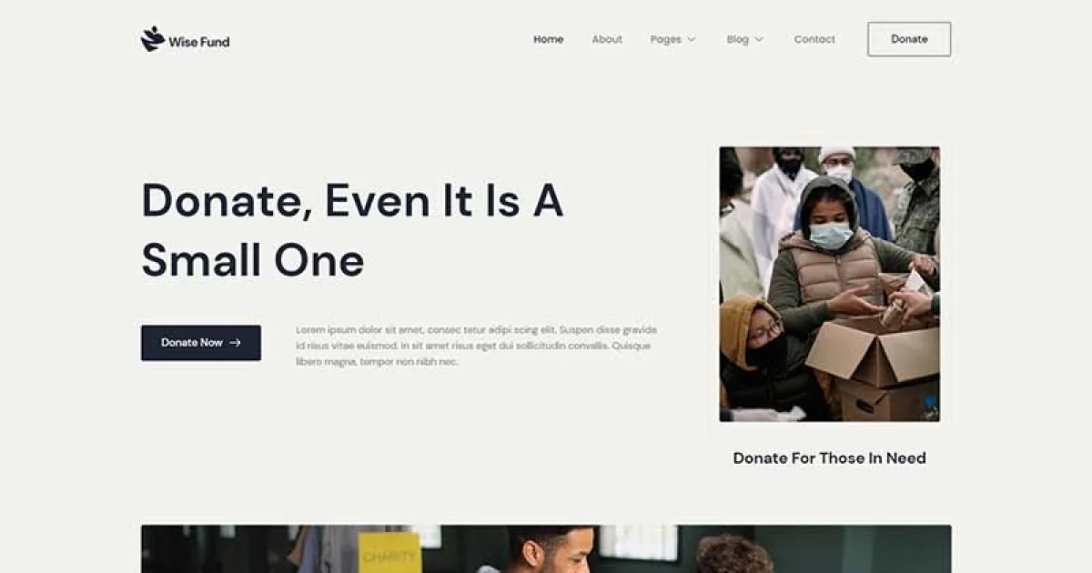Wise Fund – Charity & Donation Elementor Template Kit