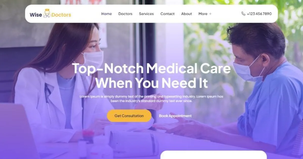 WiseDoctors – Healthcare & Medical Elementor Template Kit