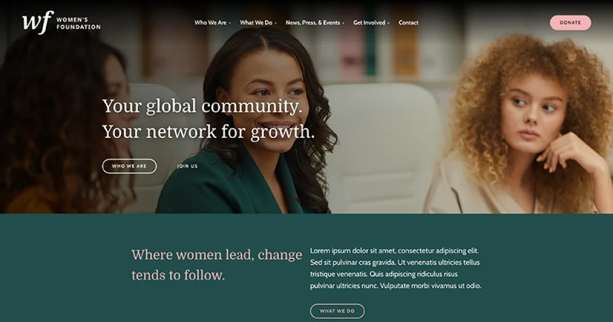 Women’s Foundation | Non-Profit WordPress Elementor Template Kit