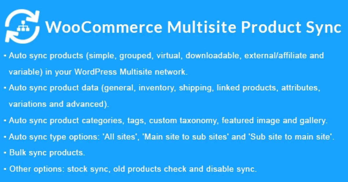 WooCommerce Multisite Product Sync