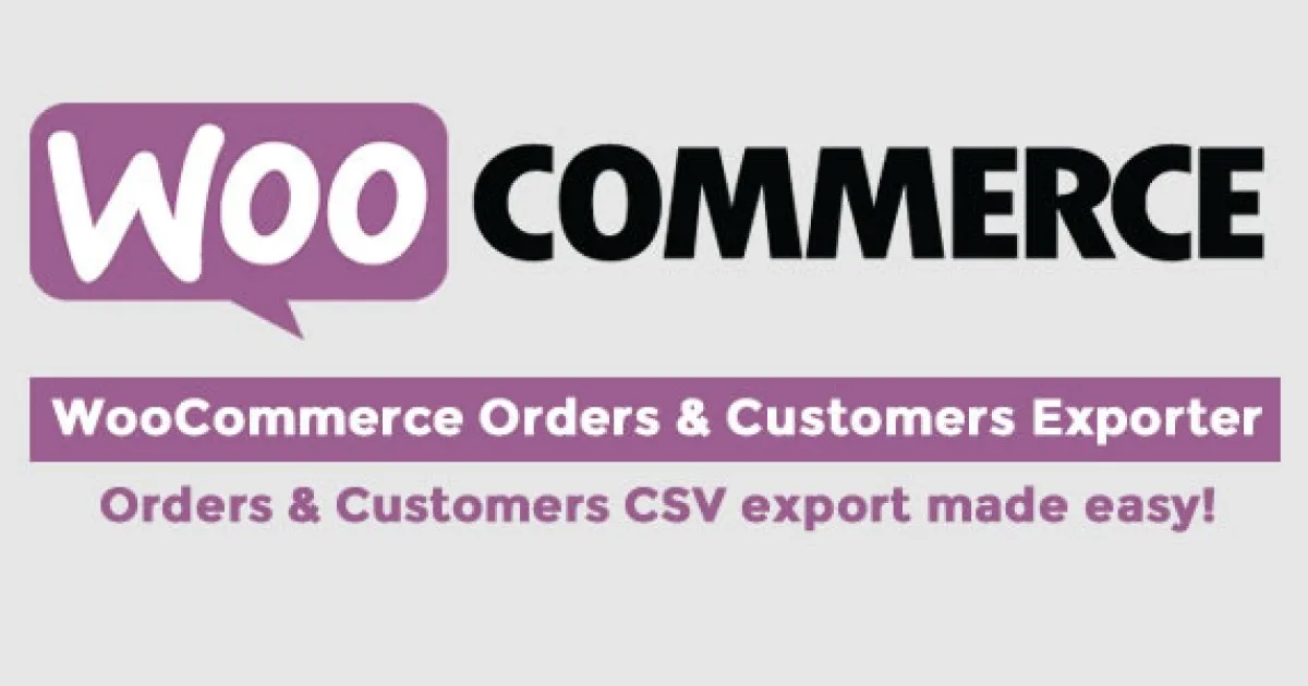 WooCommerce Orders & Customers Exporter