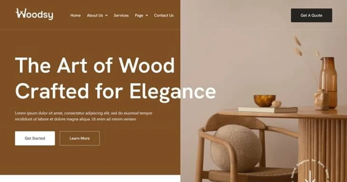 Woodsy – Carpenter & Craftsman Elementor Template Kit