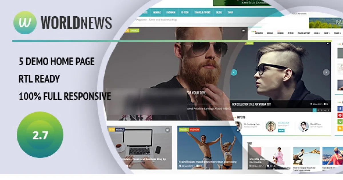 WorldNews – Magazine RTL Responsive WordPress Theme