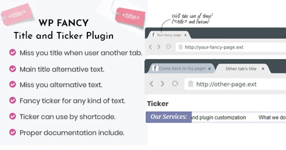 WP Fancy Title and Ticker WordPress Plugin