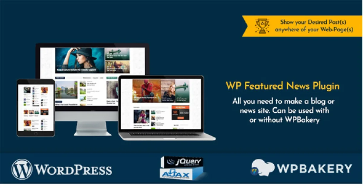 WP Featured News Pro – Custom Posts Listing Plugin