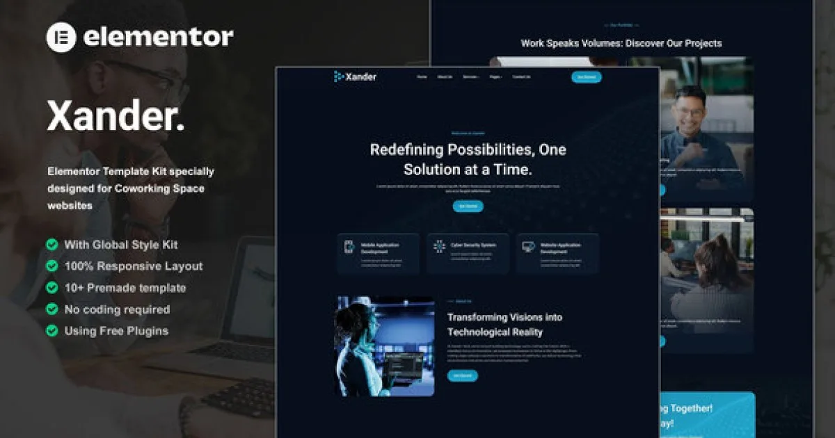 Xander – Tech Company Elementor Template Kit