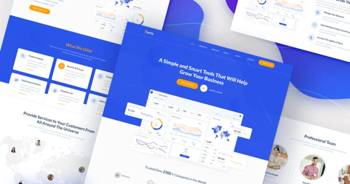 Xarris – SaaS & Startup Elementor Template Kit