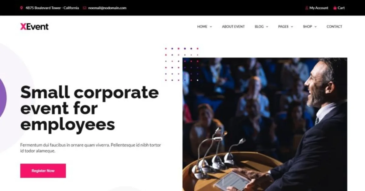 XEvent – Small Conference & Event Elementor Pro Template Kit