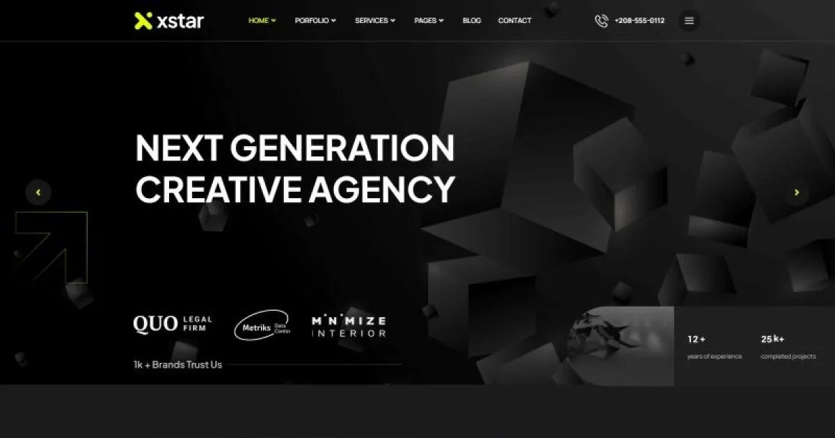 Xstar – Creative Agency & Portfolio Template Kit