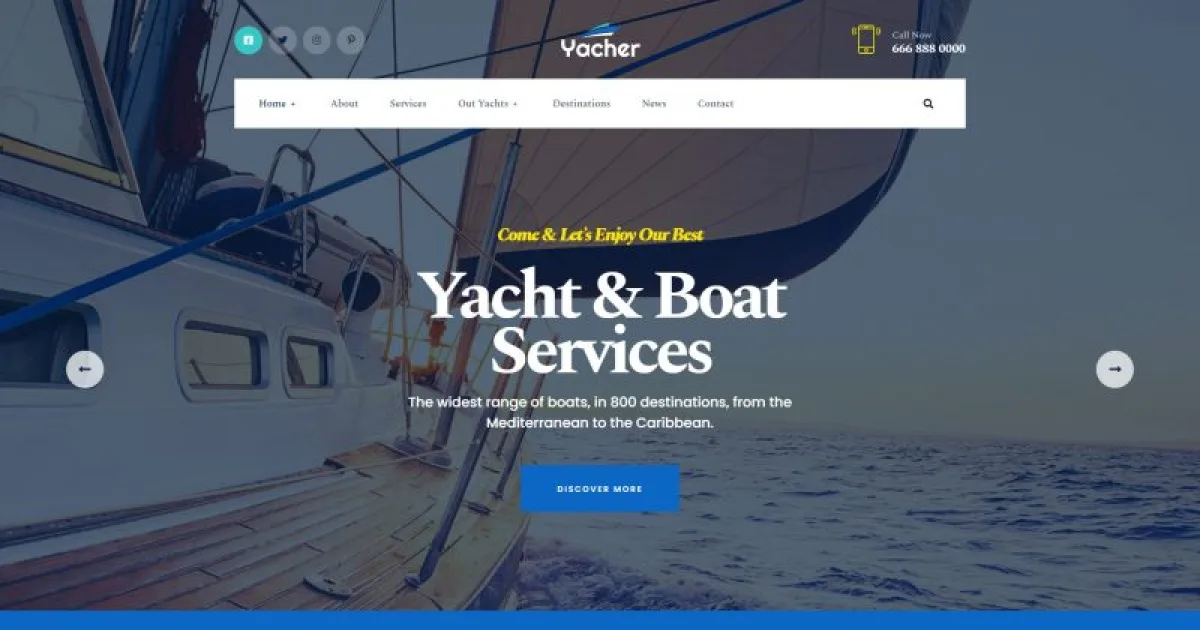 Yachter – Boat & Yacht Charter Services Template Kit