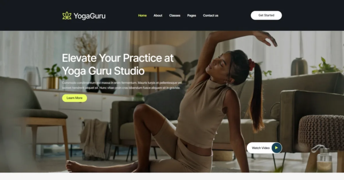 YogaGuru – Yoga Teacher & Studio Elementor Template Kits
