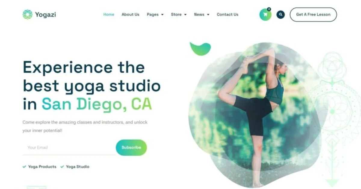 Yogazi – Yoga Studio Elementor Pro Template Kit