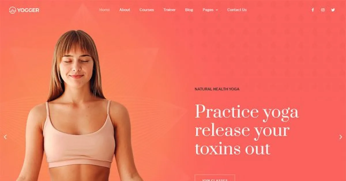 Yogger – Meditation and Yoga Elementor Template Kit