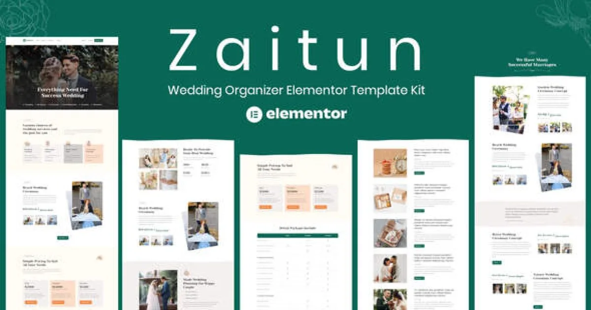 Zaitun – Wedding Organizer Elementor Template Kit