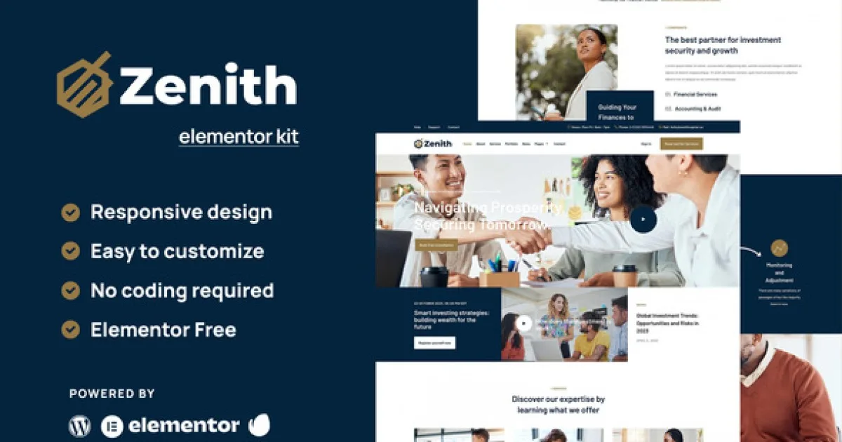 Zenith – Investment & Business Opportunity Elementor Template Kit
