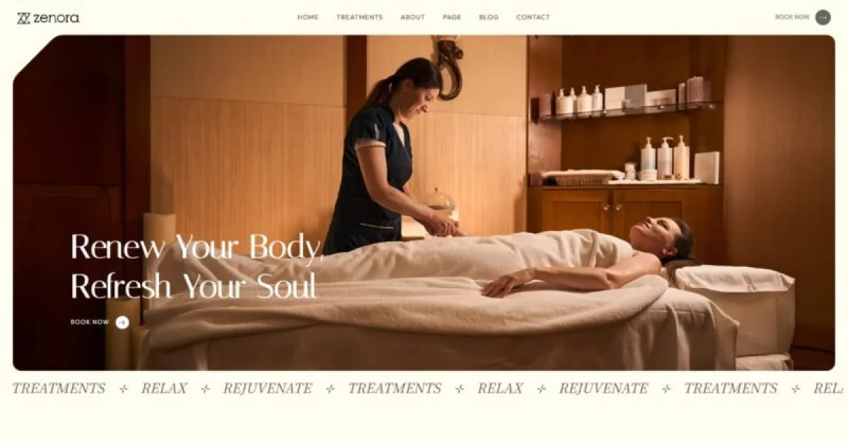 Zenora – Beauty Spa & Wellness Elementor Template Kit