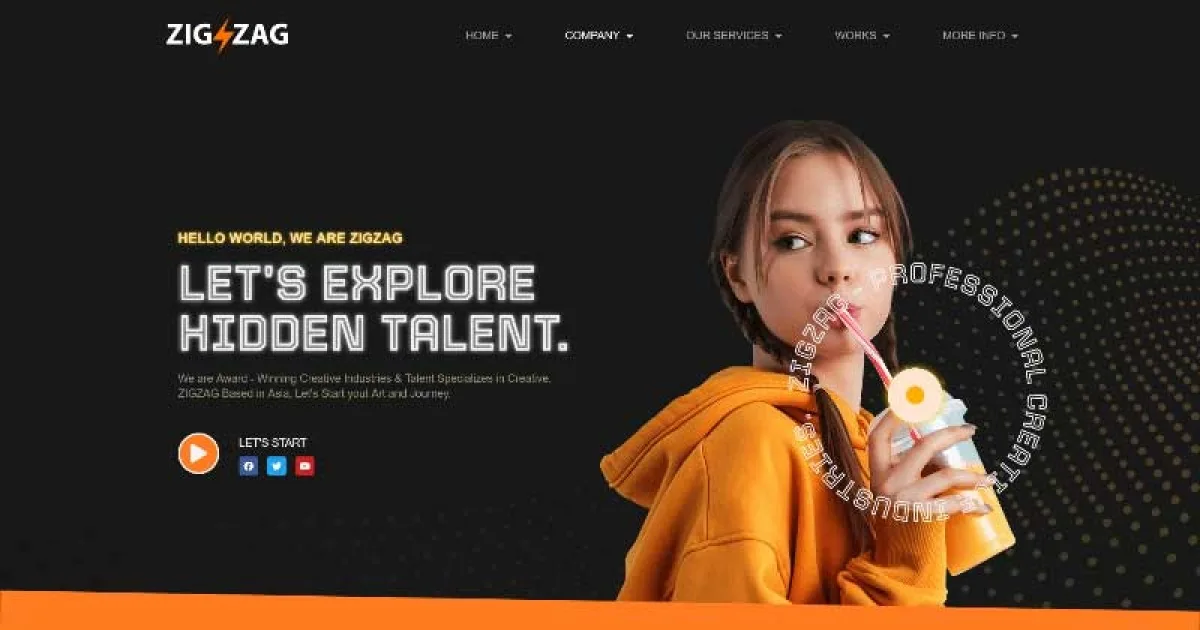 Zigzag – Creative Industries Elementor Template Kit